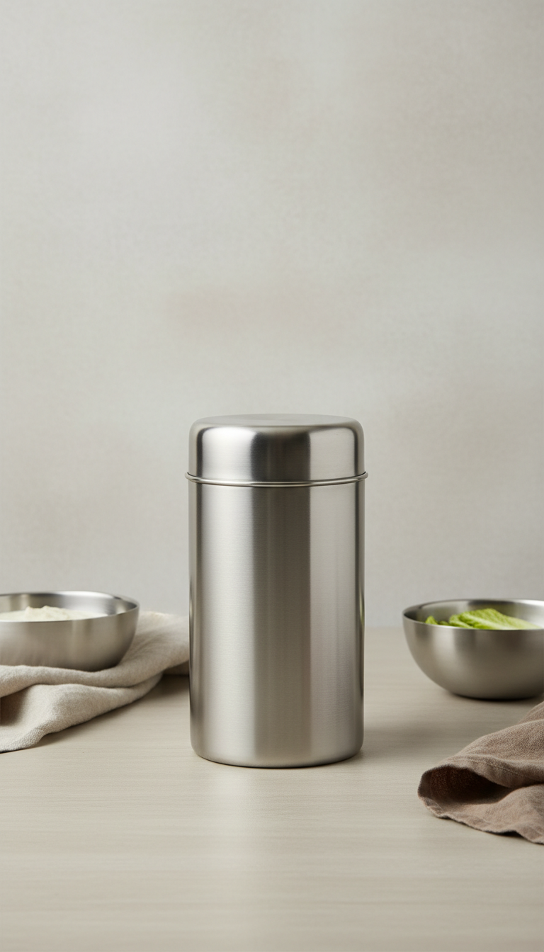 Brushed Metal Treat Canister
